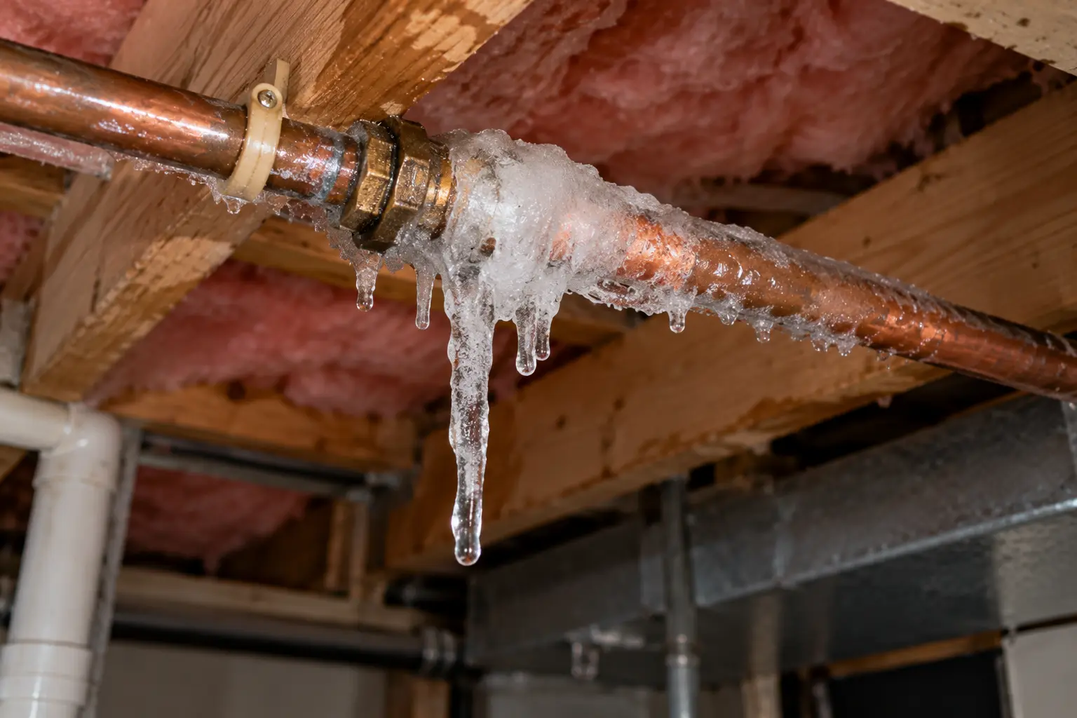 Emergency burst pipe repair in a Brampton home